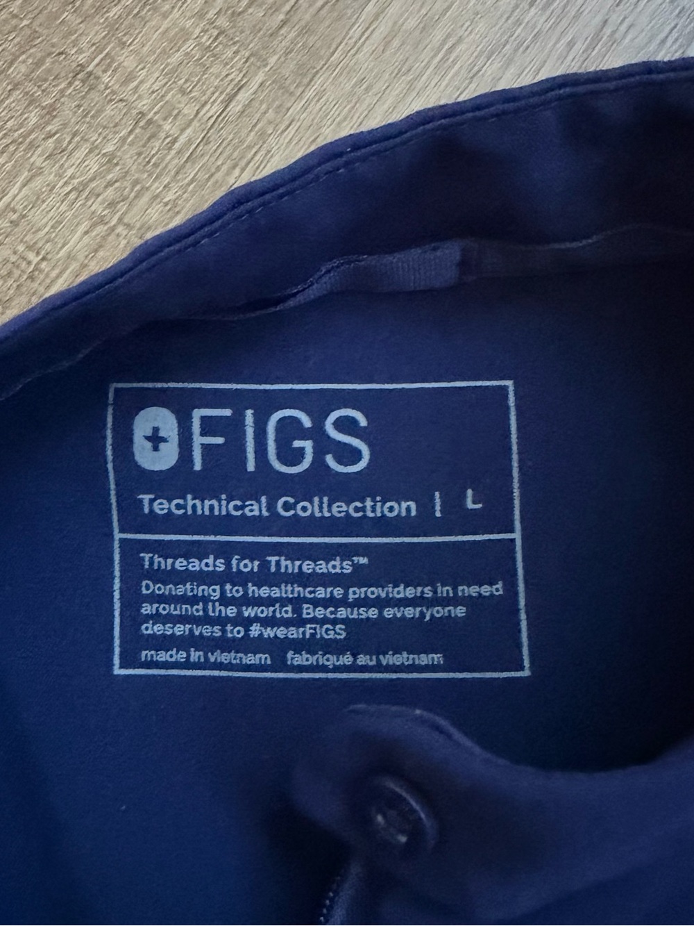 FIGS Navy Women's Limited Edition Scrub Top - Picture 2 of 3
